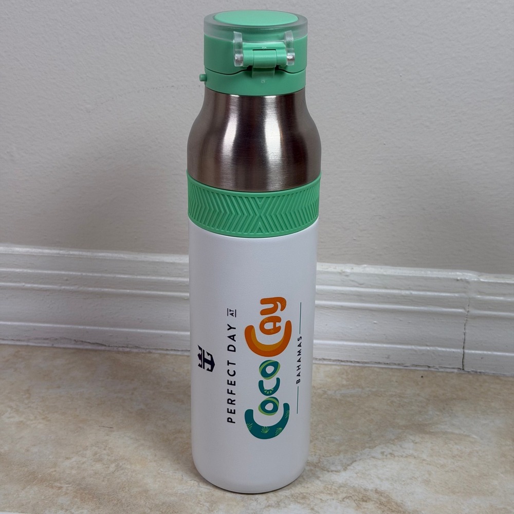Royal Caribbean CocoCay Insulated Jogger h2go Water Bottle 20.9oz White